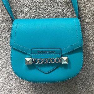 Michael Kors Karla Saddle Crossbody Leather Bag